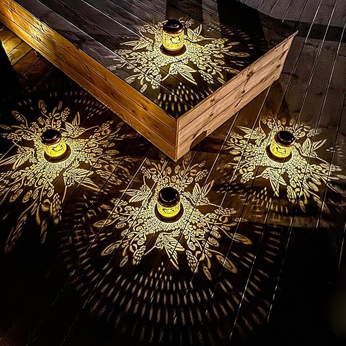 2 Pack Hummingbird Outdoor Solar Hanging Lanterns Waterproof LED Solar Lights Metal Decorative Lanterns for Garden Patio Courtyard Backyard Yard Decor Unique Hummingbird Gifts for Women Gardening