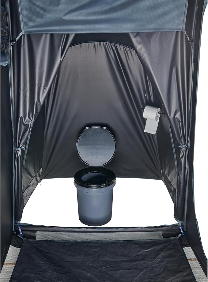 Kakadu Outback Shower Tent Deluxe Triple Room Portable Privacy Shelter Outdoor Camping Toilet Tent Changing Room Sturdy Easy Setup - with LED Light Carry Bag Towel Rod