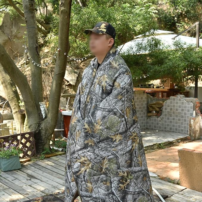 Poncho Liner Military Outdoor Camping Blanket for Travel Beach Grass Picnic Car Emergency Outdoor Survival