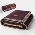 100% Wool Blanket 48 x 62 Warm Thick Washable Military Wool Blanket Great for Camping Outdoors Sporting Events Survival Kits Plum
