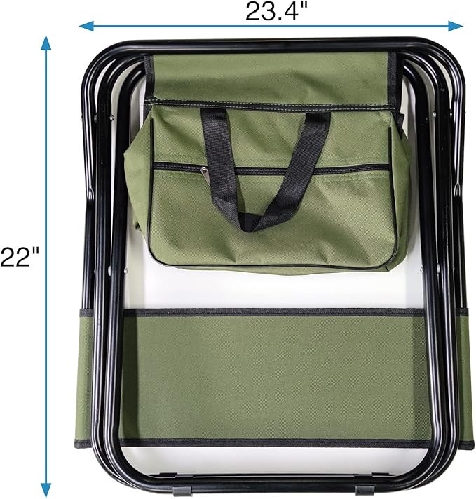 4-Piece Folding Outdoor Chair with Storage Bag Portable Chair for Indoor Outdoor Camping Picnics and FishingGreen