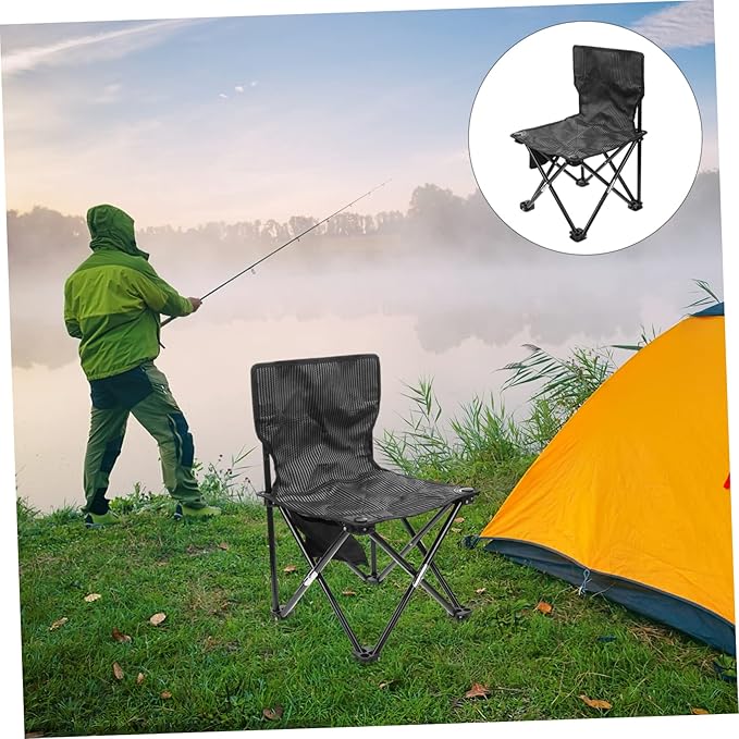 Lightweight Portable Camping Chair Fast Fold Hiking Stool Oxford Fabric Outdoor Folding