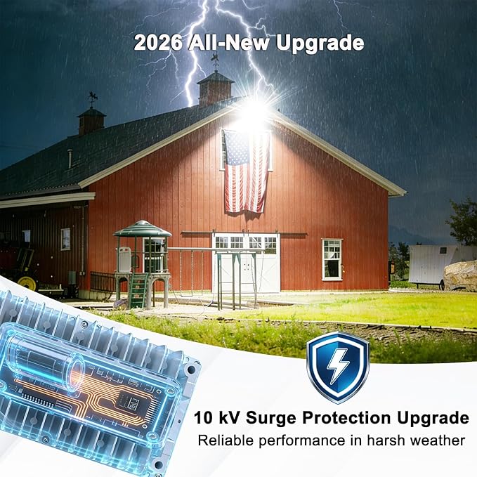 Kekeou 300W 2Pack LED Stadium Lights 84000LM 600W LED Flood Light Outdoor 6500K Daylight White Super Bright Arena Light IP67 Waterproof Field Lights for Sports CountsArenaFlicker-Free