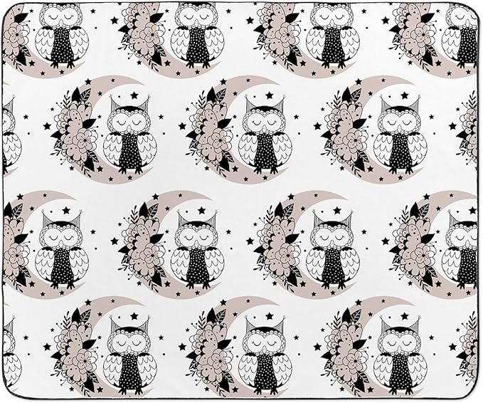 CafePress Boho Owl and Moon Gothic 50 x 60 Water-Resistant Outdoor Blanket