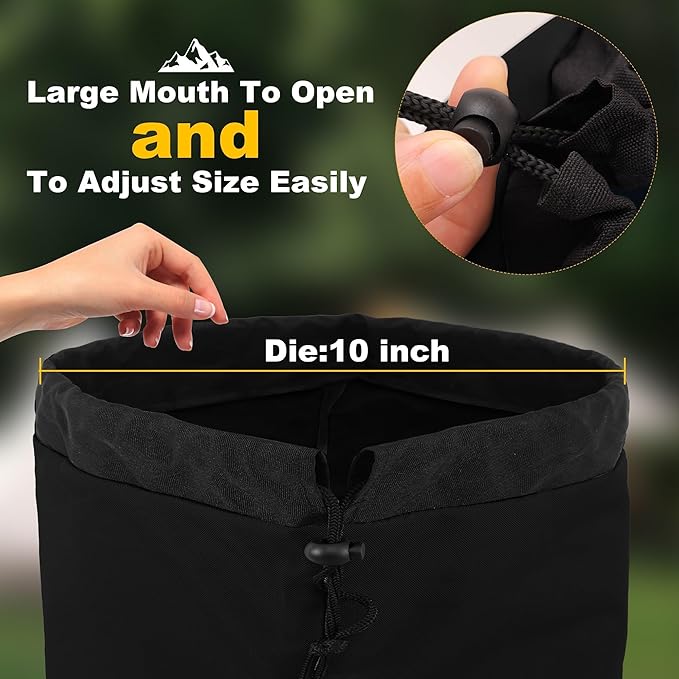 900D Oxford 48 Extra-Long Camping Chair Bag with Foam-Padded Shoulder Straps &amp Adjustable Strap with Side-Release Buckles (2 Pack Black XL)