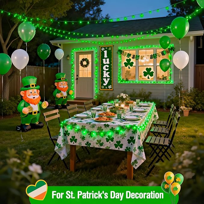 JMEXSUSS 2 Pack Solar String Lights Outdoor Waterproof Total 400 LED 151FT Solar Christmas Lights Outdoor 8 Modes Christmas Light for Outside Patio Yard Tree Decorations Green