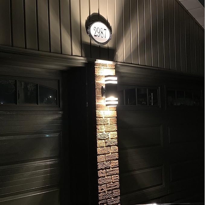 4-Pack Outdoor Wall Lights LED Modern Black Exterior Light Wall Mount Simple Aluminum Waterproof Porch Wall Sconces for Outside House Garage Garden