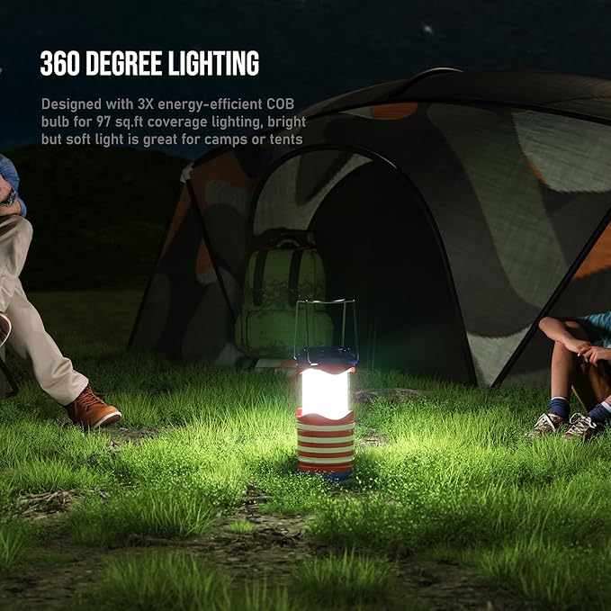 Lichamp LED Camping Lantern 4 Pack Battery Powered Flashlight for Power Outages Portable Collapsible Hanging Light Essential for Home Outdoor Emergency Lamp Survival Kit Gear for Hurricane C2