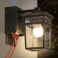 Outdoor Wall Lantern with GFCI Outlet Dusk to Dawn Outdoor Lighting with Clear Glass Shade Waterproof Outside Porch Lights for House Garage Front Door Bulb Included (Black with Brushed Gold)