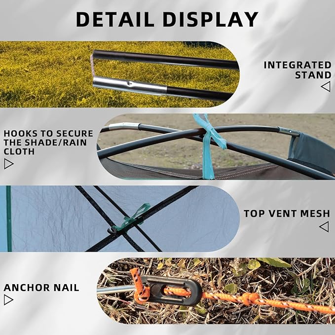 2-3 Person Backpacking Tent 3-4 Season Lightweight Waterproof Tents with Two Doors for Outdoor Camping Hiking Family Beach Hunting Travel