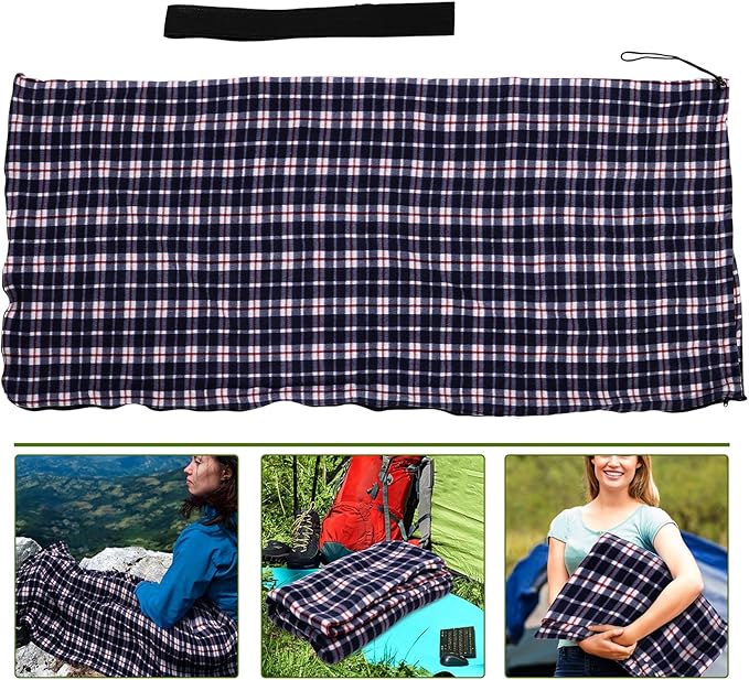 ABOOFAN Lightweight Adult Portable Outdoor Camping Sleeping Sack Blanket for Hiking Picnic Noon Break with Foldable Design and Warm Fleece Liner Compact and Easy to Carry