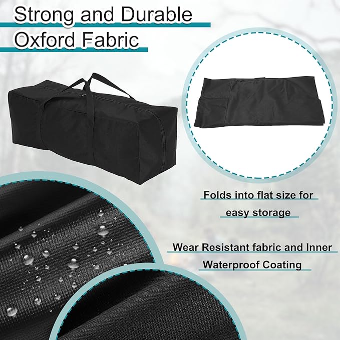 HARFINGTON 2pcs Camping Chair Replacement Bag 23.6 x 7.9 Folding Chair Carry Bag Oxford Cloth Storage Tent Bag with Handle Strap for Travel Outdoor Camping Sports Black