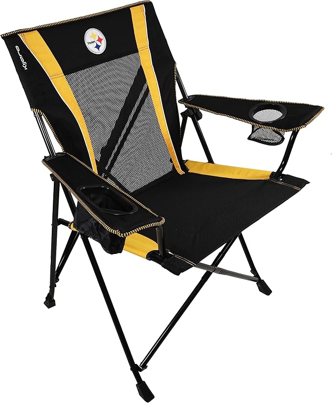 Kijaro Sports Fan Folding Chair 26 L x 35.5 W x 37 H Pittsburgh Steelers