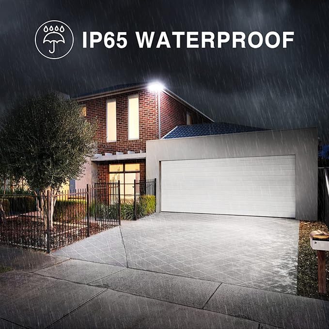 Onforu 130W LED Security Light 13000LM Outdoor Indoor Flood Light Switch Controlled IP65 Waterproof LED Exterior Floodlight 6500K White Wall Mount Security Lighting for EntrywayGarageYardEave