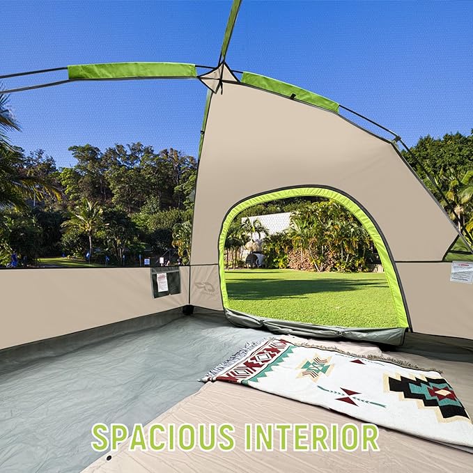 Tents for Camping 4 Person Tent Waterproof Windproof Double Layer Camping Tent Easy Setup Dome Tent with Large Mesh Windows &amp Wider Door for Outdoor Camping &amp Hiking