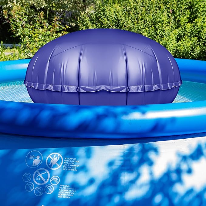 Round Pool Pillow for Above Ground Pools 10Ft Air Pillow for Closing Winter Winterizing Kit 0.5mm PVC Material 2X 16.5Ft Rope (Blue)