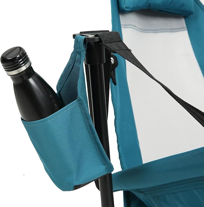 Folding Hammock Camping Chair Portable Adjustable Recliner Rocking Chairs with Cup Holder &amp Carry Bag Aluminum Alloy Frame Ideal for Outdoor Lawn Backyard and Travel 2 Pack (Blue)