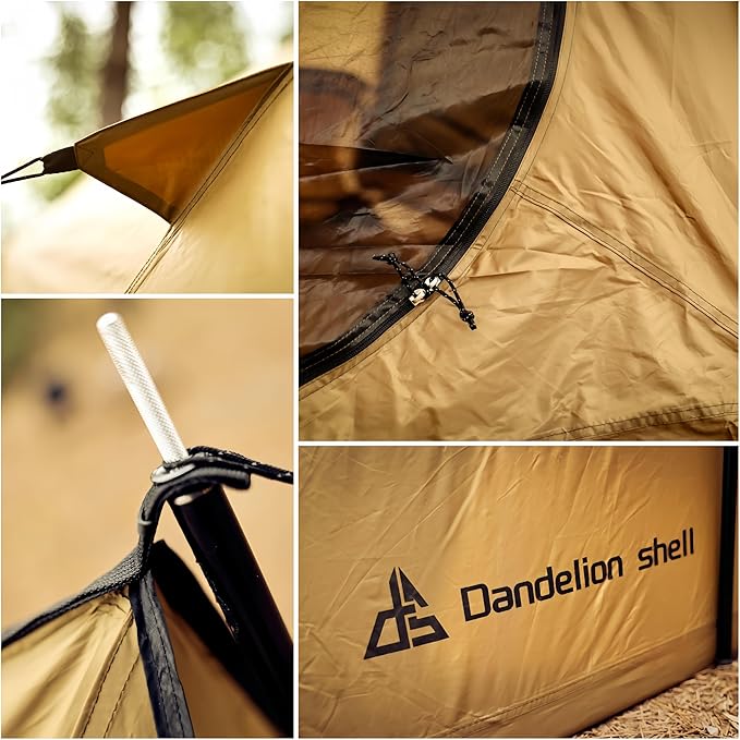 Hot Tent with Stove Jack – 4 Season Waterproof &amp Windproof Shelter for 1–4 People Lightweight for Camping Hiking Hunting &amp Fishing