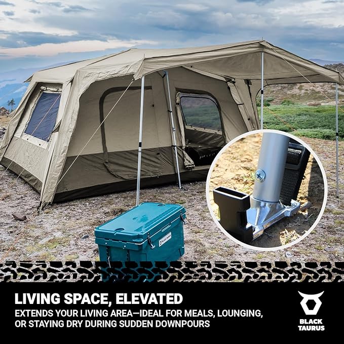 Turbo Heavy-Duty Camping Tent – Quick-Setup 4-Season Family Tent with Waterproof 150D Shell &amp Instant Frame – Choose Capacity (HD 300/HD 450) &amp Color