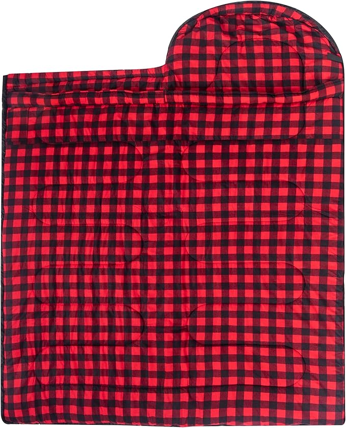Cold Weather Sleeping Bag 100% Cotton Flannel XXL for Adults Big and TallFree Compression Sack
