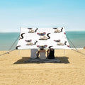 Cute Siamese Cat Camping Sun Shelter Beach Tent Portable Beach Sun Shade Outdoor Canopy for Camping Trips Fishing Picnic