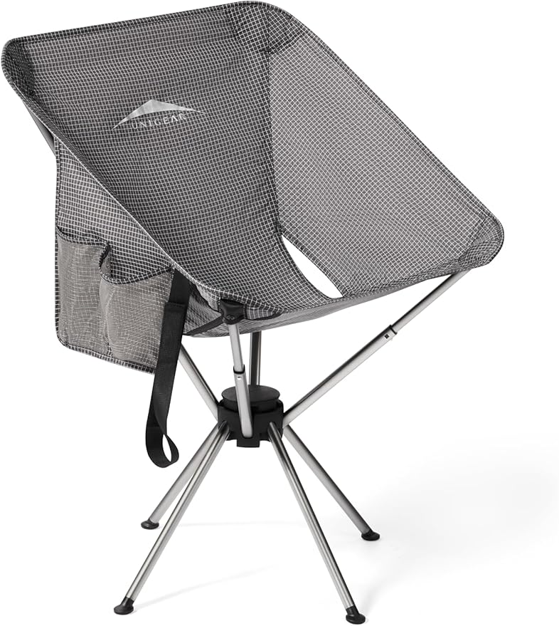 Unigear Compact Camping Chair for Adults Lightweight Portable Folding Chair 2.6lb 3 Steps Easy Setup &amp Fold for Outdoor Hiking Fishing Travel Backpacking