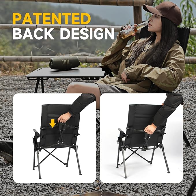 Folding Camping Chair Portable Outdoor Lawn Chairs for Adults Heavy Duty for Beach FishingPicnicConcert Sports Collapsible Camp Chairs
