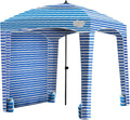 Qipi Beach Cabana - Easy to Set Up Canopy Waterproof Portable 6' x 6' Beach Shelter Included Side Wall Shade with UPF 50+ UV Protection Ultimate Sun Umbrella - for Kids Family &amp Friends