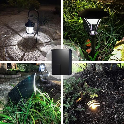 GOODSMANN Low Voltage Transformer Landscape Lighting 900W Power Supply with Sensor Timer and Weather Shield 12V Output 9920-0900-01
