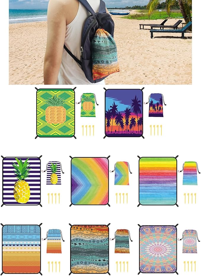Foldable Outdoor Picnics Blanket Easy to Carry Beach Blanket Large Spacious Mattress Elegant Camping Pad for Relaxation Pad for Camping