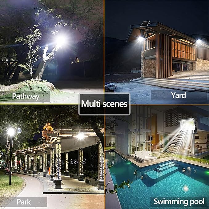 UT Solar Outdoor Security Light - 87 LEDs Equiv. 40W LED Flood Light IP66 Waterproof with Remote Control Auto Dusk to Dawn Sensor for Yard Porch Balcony
