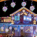 Outdoor Christmas Balls Lights Tree Lights Waterproof 4 Pack 7.87 LED Hanging Globe Sphere Lights with 8 Lighting Modes Memory Timer Plug for Party Wedding Xmas Porch Patio Garden Yard Decorations