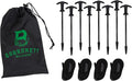 Barronett Blinds® All-Terrain Ground Stake Kit 8 Threaded Tip Stakes 4 Tie-Downs Carry Bag BA705 Black