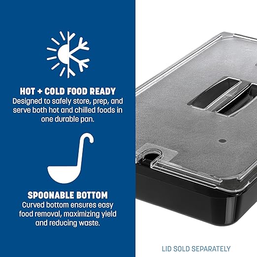 Carlisle FoodService Products 10201B03 StorPlus Full Size Food Pan Polycarbonate 4 Deep Black