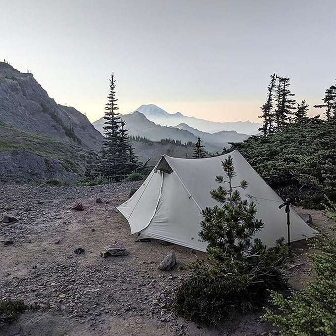 3FULGEAR Lanshan 2 Tent 2 Person Ultralight Camping Tent 3/4 Season Professional 15D Silnylon Rodless Tent for Camping Climbing Hiking