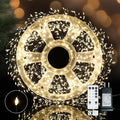 Dailyart Fairy Lights Plug in 3000 Led Cluster Lights with Timer 195Ft Waterproof Warm Twinkle String Light with Remote for Bedroom Wreath Garland Window Wedding Christmas Tree DecorationBlack Wire