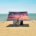 Bolaz Beach Canopy Tent Sun Shade9'×10.5' Large Family Beach Shade UPF50+- Outdoor Shade for Camping Trips FishingVibrant Sunset Beach Hammock