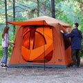 TIMBER RIDGE Camping Tent 4 Person Instant Pop Up Hub Tent with 8 Windows Easy 60 Second Setup Weather Resistant Family Cabin Tents with Rain Fly for Camping Hiking Outdoor Travel