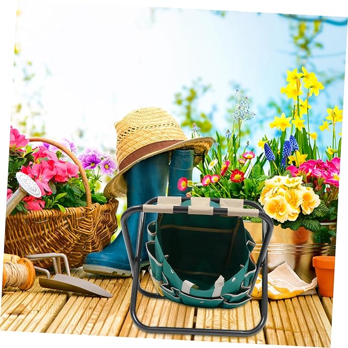 SUPVOX Folding Stool Bag Compact Folding Chair Outdoor Camping Oxford Fabric Portable