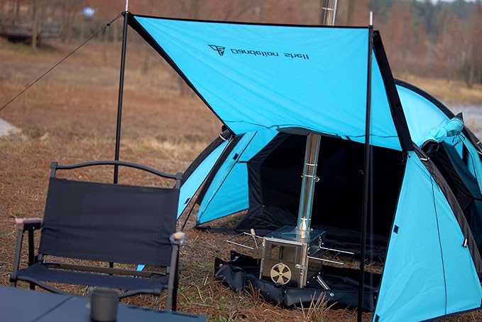Hot Tent with Stove Jack – 4 Season Waterproof &amp Windproof Shelter for 1–4 People Lightweight for Camping Hiking Hunting &amp Fishing