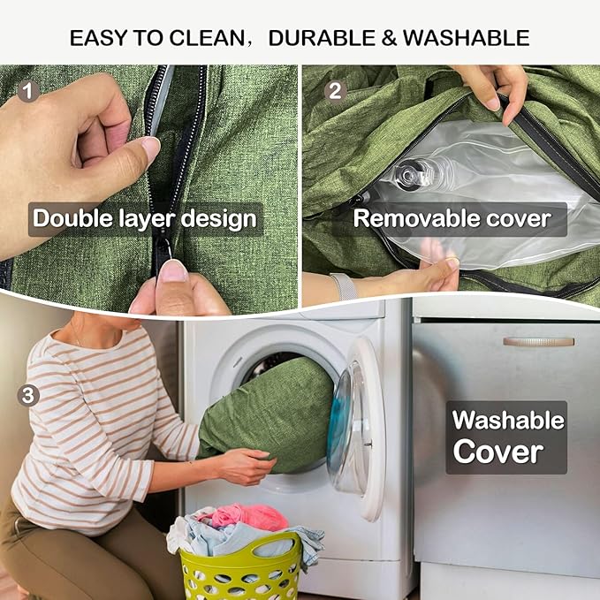 Inflatable Couch Premium Oxford Cloth Inflatable Sofa with Built-in Rechargeable Pump Portable Blow Up Couch for Camping Outdoor Travel Home Guests Backyard Patio | Durable Fabric Easy Inflation Wat