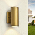 Modern LED Outdoor Wall Lights 7 Cylinder Up and Down Exterior Lighting Fixtures Handmade Gold Outdoor Wall Sconce Wall Mount on Any Direction