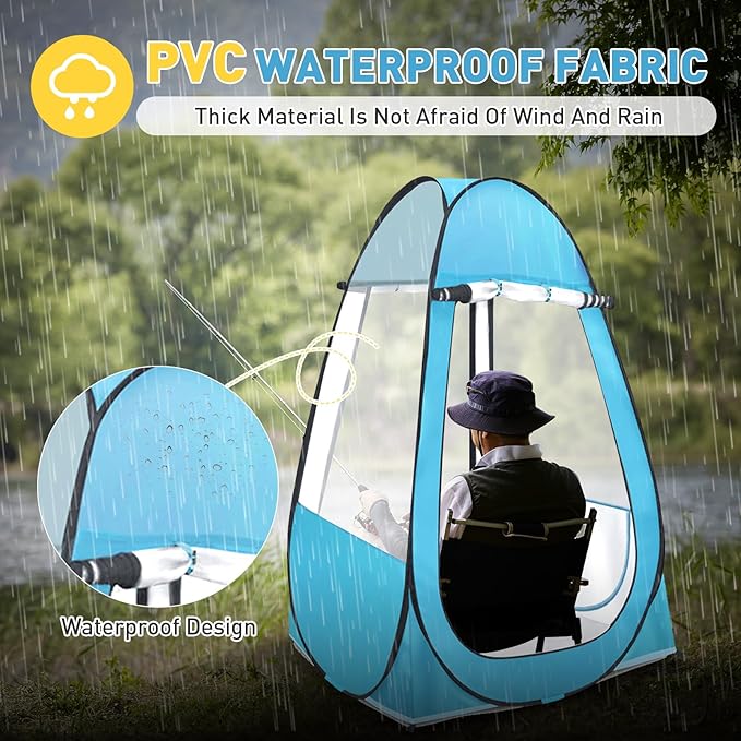 Pop Up Tent Clear Outdoor Tents Sports Fishing Rainproof and Windproof Beach Camping Lightweight and Sturdy Easy Set Up UPF 50+ Portable Folding 39 x 64
