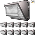 10Pack 150W LED Wall Pack Lights 100-277v Dusk to Dawn with Photocell 22500Lm 5000K IP65 Outdoor Security Lighting for WarehouseBuildingYardFactoryGarage ETL(Height:10~20ft)