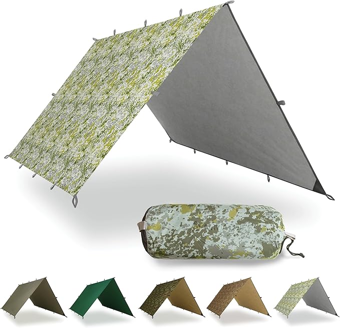 AquaQuest Defender Tarp – Heavy-Duty Waterproof (20000 mm) Seam-Taped Rain Fly for Camping Bushcraft &amp Survival