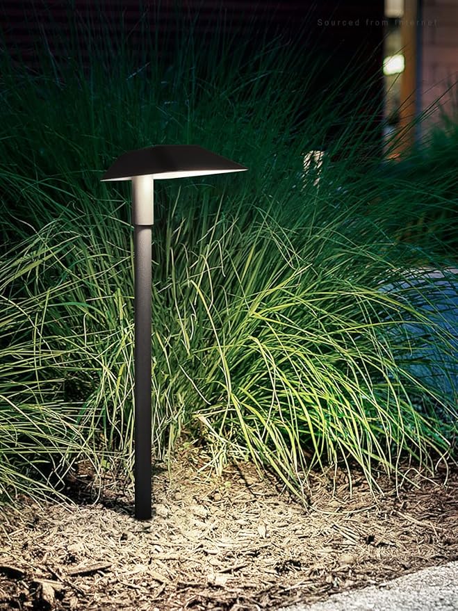LEONLITE 12-Pack Anti-Glare Low Voltage Pathway Lights 5W Wired LED Landscape Path Lights Aluminum IP65 Outdoor Landscape Lighting for Walkway Yard 5000K Daylight ETL