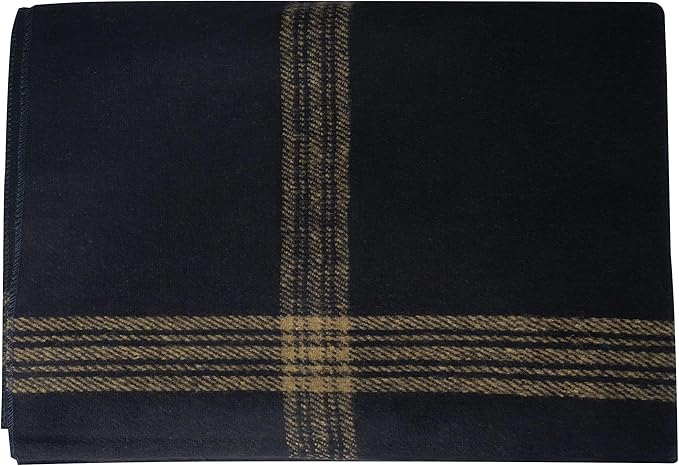 Rothco Striped Outdoor Wool Blanket – Heavyweight Warm and Comfortable Emergency Cover