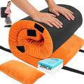 3 Inch Memory Foam Camping Mattress Pad Dual Layer Thick Sleeping Camp Mat for Sleepover Car Tent Portable Roll Up Mattress for Adults with Travel Bag