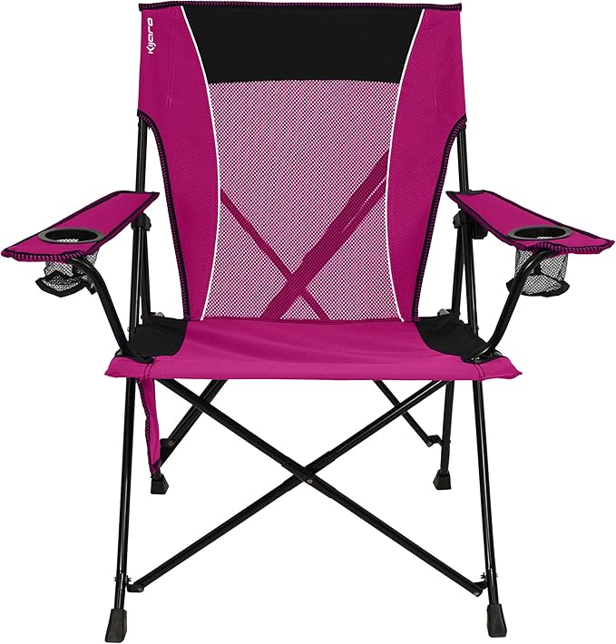 Kijaro Dual Lock Portable Camping Chairs - Enjoy the Outdoors with a Versatile Folding Chair for Sports Lawn - Dual Lock Feature Locks Position – Hanami Pink