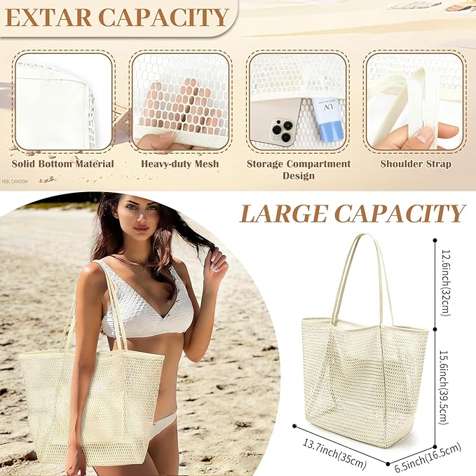 Beferr Valentines Day Beach Gifts Basket for Women 79 X 83 Beach Blanket Waterproof Sandproof Beach Mesh Tote Bags Birthday Valentine's Day Gift Baskets for Her Wife Mom Sister Grandma Friend